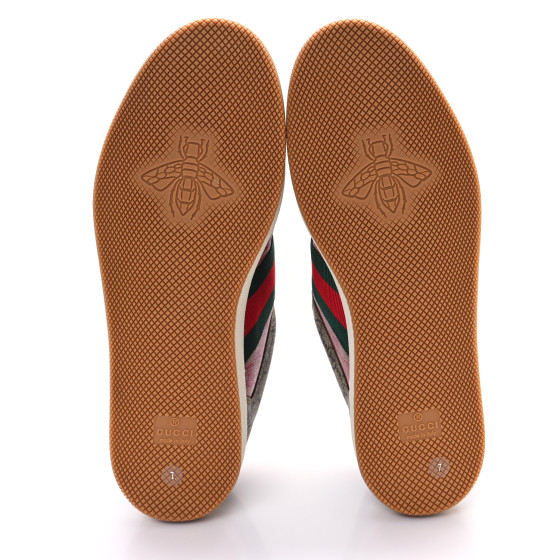 GUCCI GG Supreme Monogram Harness Calfskin Web Womens