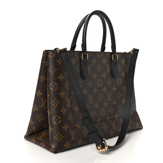 LOUIS VUITTON Monogram Flower Tote Black 1674831 | FASHIONPHILE