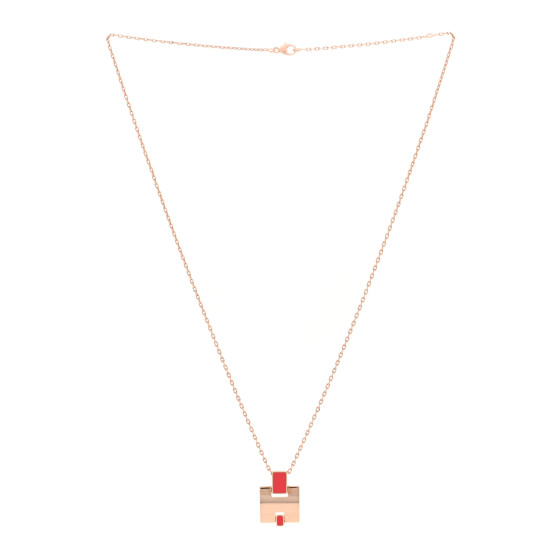 【HERMES】EILEEN PENDANT NECKLACE ペンダント ネックレス Hermes Eileen Pendant Necklace (Black/Rose Gold) | Rent