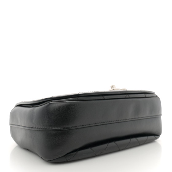 CHANEL Calfskin Stitched Ring My Bag Flap Crossbody Bag
