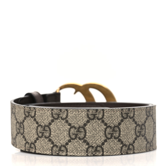 GUCCI GG Supreme Monogram Matte Plutone Calfskin Double G