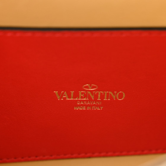 VALENTINO GARAVANI Calfskin Canvas Leopard Print Medium