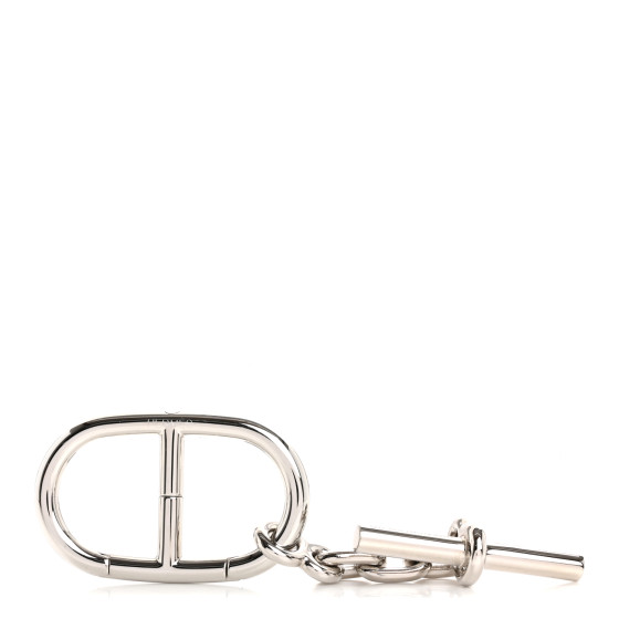 HERMES Palladium Chaine d'Ancre Key Ring 1674841 | FASHIONPHILE