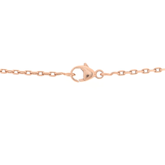 HERMES Gold Plated Lacquered Eileen Pendant Necklace Rouge