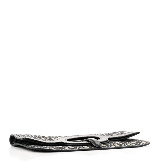 CHRISTIAN DIOR Oblique Fold Over Clutch Blue 1681346