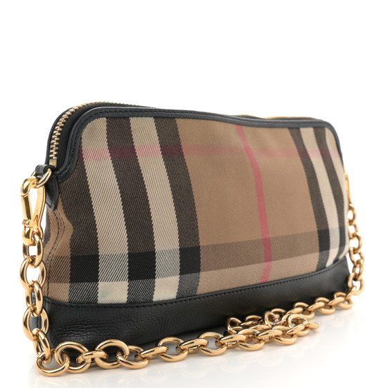 【BURBERRY】CLUTCH Strand Clutch in Black - Women, Leather | Burberry® Official
