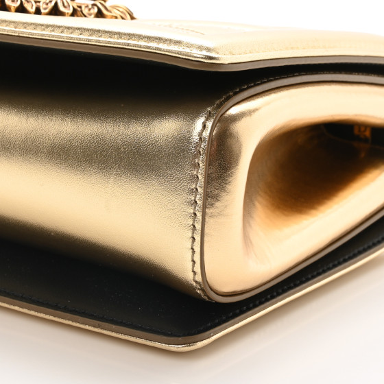DOLCE & GABBANA Metallic Nappa Quilted Medium Devotion