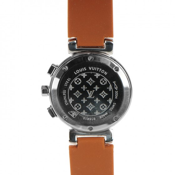 LOUIS VUITTON Stainless Steel Rubber 34mm Tambour Lovely Cup