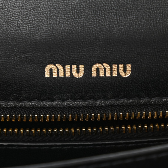 MIU MIU Pony Hair Zebra Print Confidential Logo Shoulder Bag