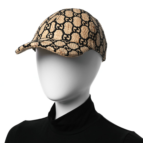 【モノグラムで可愛く♪】GUCCI GG RAFFIA HAT GG raffia-effect cloche hat in beige - Gucci | Mytheresa