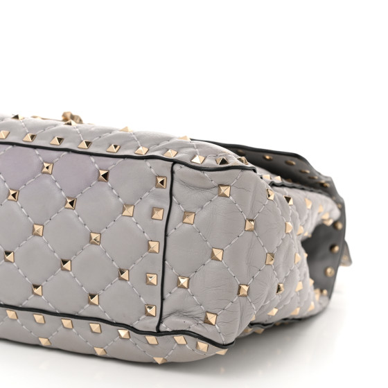 VALENTINO GARAVANI Nappa Large Rockstud Spike Shoulder Bag
