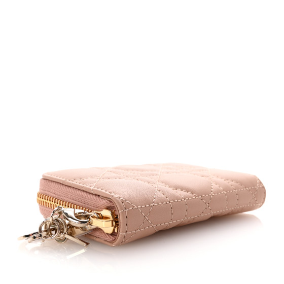 CHRISTIAN DIOR Lambskin Cannage Small Lady Dior Voyageur
