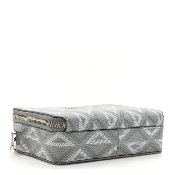 【無料郵送/関税込/正規品】 Dior CD Diamond Canvas Wallet Gre CHRISTIAN DIOR Coated Canvas CD Diamond Messenger Pouch Grey