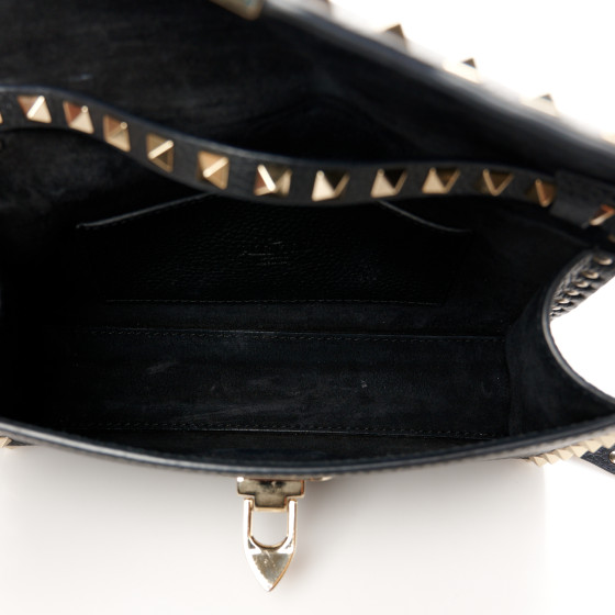 VALENTINO GARAVANI Pebbled Calfskin Medium Rockstud Flip
