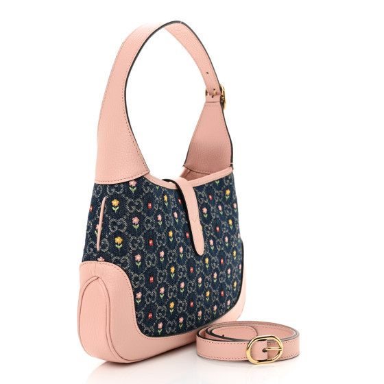 GUCCI New Denim GG Monogram Calfskin Love Parade Small