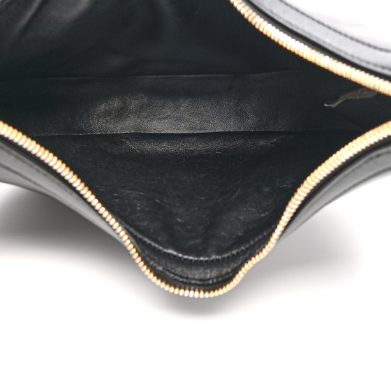 BOTTEGA VENETA Smooth Calfskin Hula Hoop Shoulder Bag Black