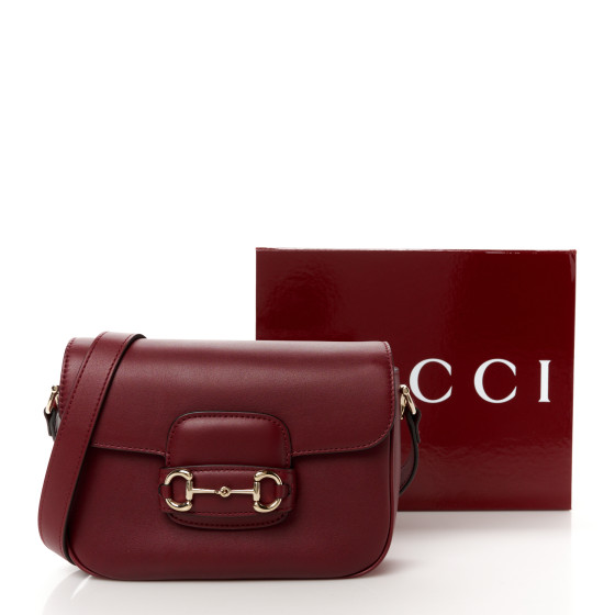 GUCCI ソフトビット スモール ハンドバッグ ロッソアンコーラ GUCCI Soft Calfskin Horsebit 1955 Small Shoulder Bag Rosso