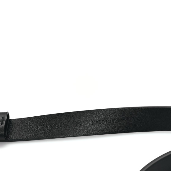 CHRISTIAN DIOR Calfskin D-Dream 20mm Belt 75 30 Black