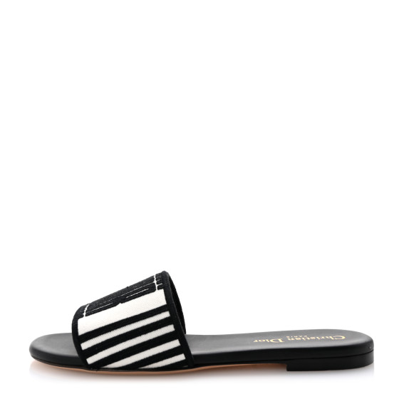 DIOR  Dwayミュール CHRISTIAN DIOR Cotton Embroidered Dway Mule Slides Sandals