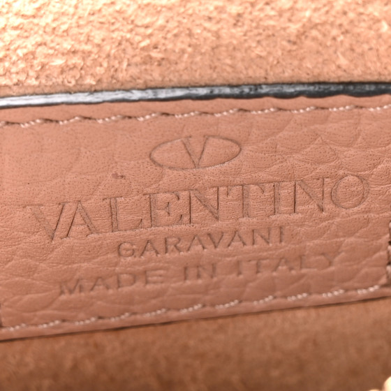 VALENTINO GARAVANI Pebbled Calfskin Rockstud Wallet On Chain