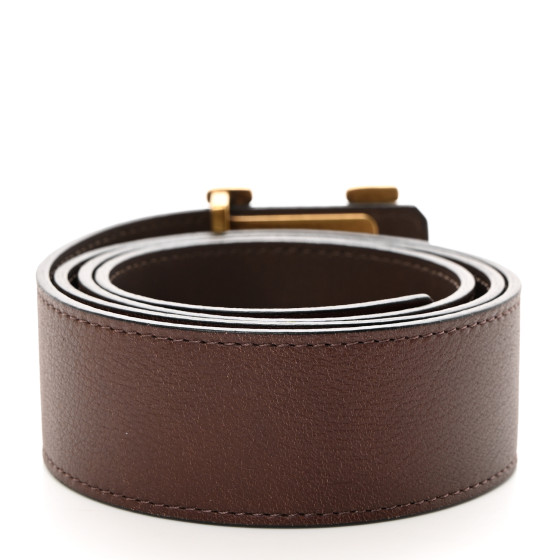 LOUIS VUITTON ブラウンベルト箱付き 90/36 LOUIS VUITTON LV Calfskin Belt 90/36 Brown 1543646