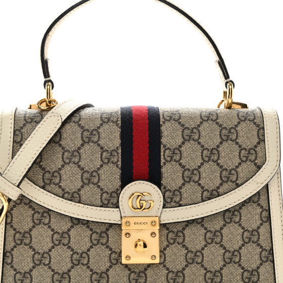 GUCCI GG Supreme Monogram Textured Dollar Calfskin Web Small
