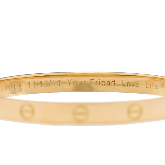Cartier LOVE Bracelet YG ♯18 Cartier Love Bracelet 18k Yellow Gold Size 18 w Pouch | eBay