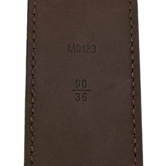 LOUIS VUITTON ブラウンベルト箱付き 90/36 LOUIS VUITTON LV Calfskin Belt 90/36 Brown 1543646