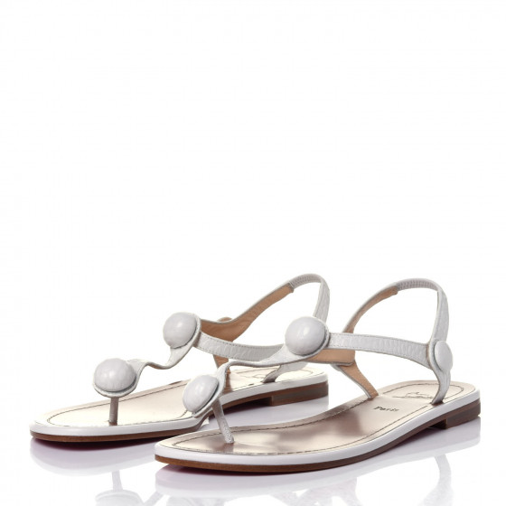 Christian Louboutin FLAT NAPPA 36 美品 Christian Louboutin - Nude Nappa Leather & Mesh Glitter