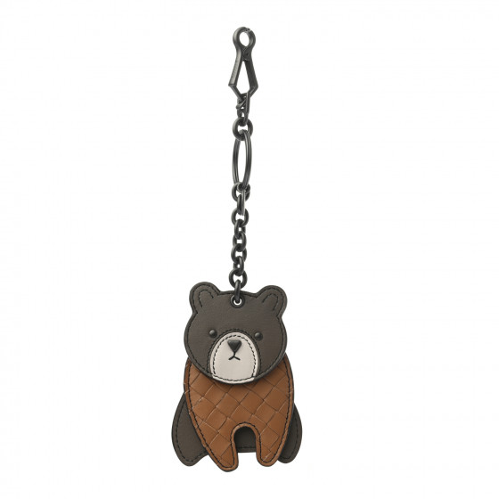 BOTTEGA VENETA Nappa Intrecciato Bear Charm Multicolor