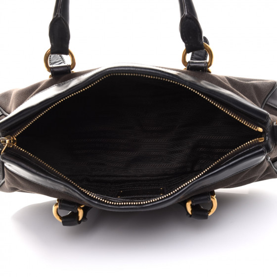 PRADA Jacquard Logo Tote Corda Bruciato 904035 | FASHIONPHILE