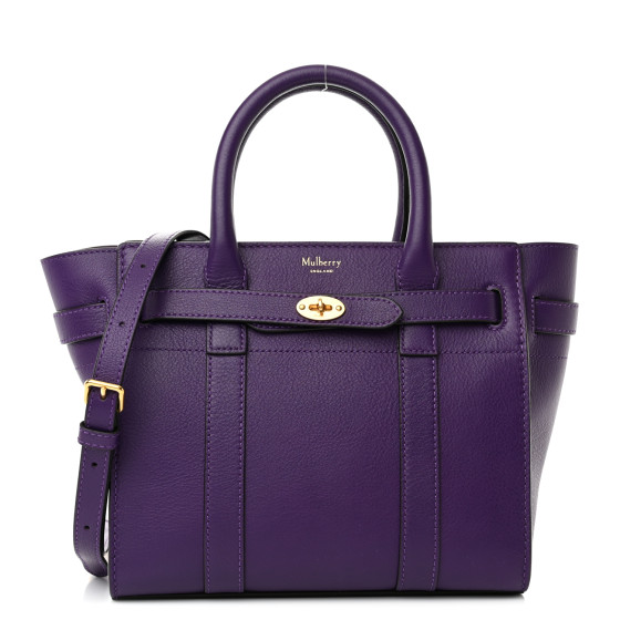 MULBERRY Small Classic Grain Mini Zipped Bayswater Amethyst