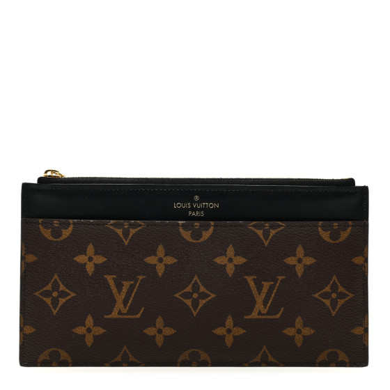 LOUIS VUITTON Monogram Slim Purse Black