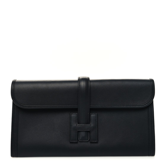 HERMES Swift Jige Elan 29 Clutch Black 1389571 | FASHIONPHILE