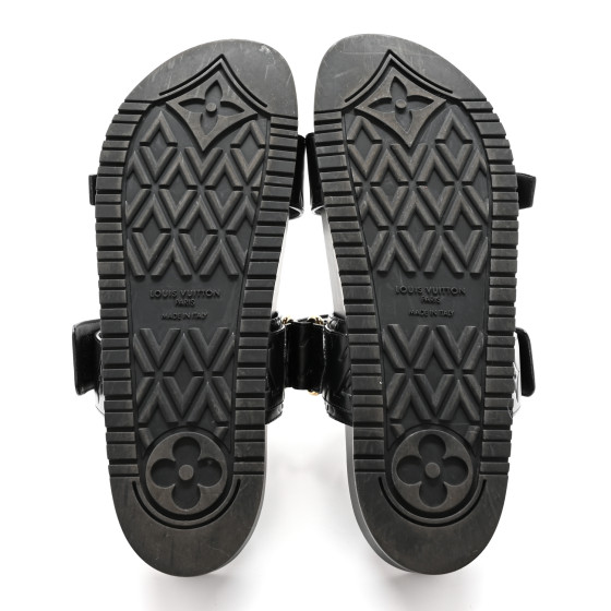 LOUIS VUITTON Empreinte Bom Dia Mule Sandals 41 Black