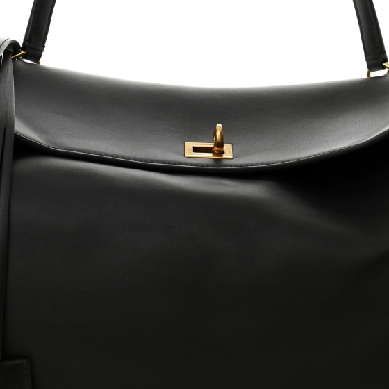 ハンドバッグ Balenciaga Smooth Black Calfskin Large Rodeo Bag BALENCIAGA Smooth Calfskin Large Rodeo Top Handle Handbag