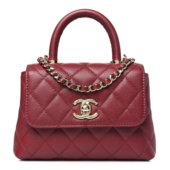 ショルダーバッグ・ポシェット × ヴィンテージ(中古) Chanel Caviar Coco Handle 28 Chanel Medium Caviar Coco Handle Flap Bag - Luxe Bag Rental