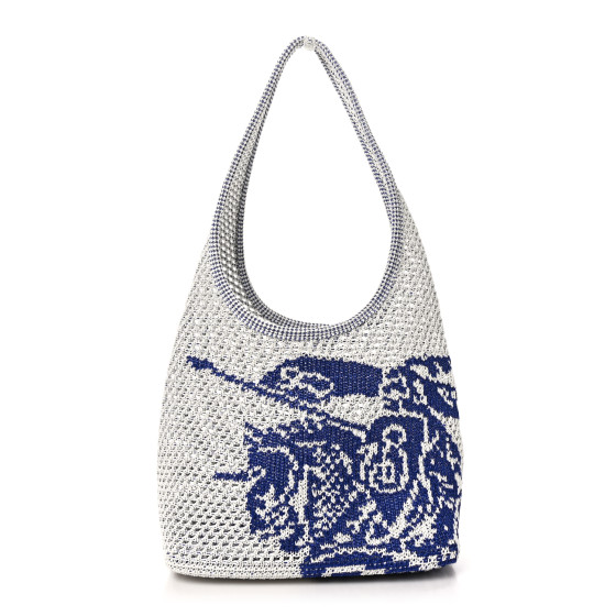 Burberry バーバリー 小さなEKDクロッシェバッグ BURBERRY Viscose Small EKD Crochet Bag White 1621271