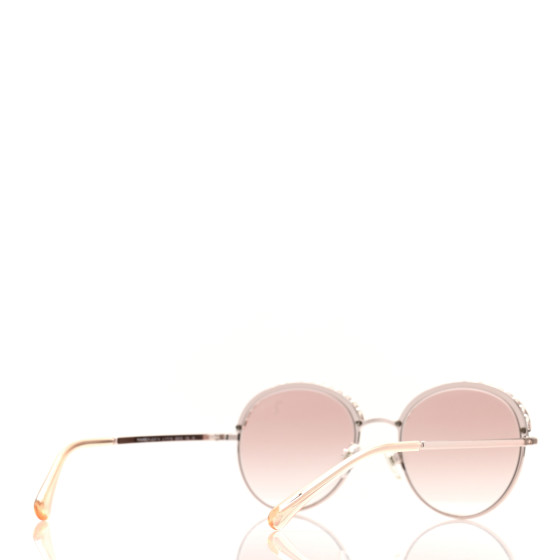 CHANEL Round Pearl Sunglasses 4247-H Pink Gold 1620403
