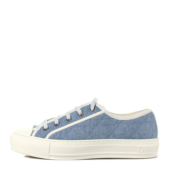 CHRISTIAN DIOR Denim Cannage Walk'N'Dior Low Top Sneakers