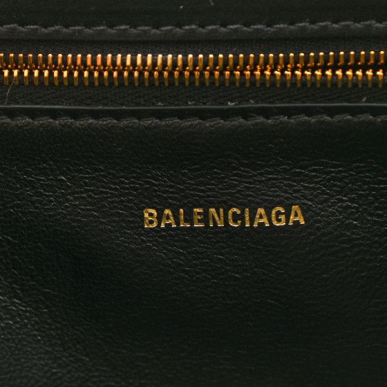 BALENCIAGA Box Calfskin Medium XX Flap Bag Black 1121904