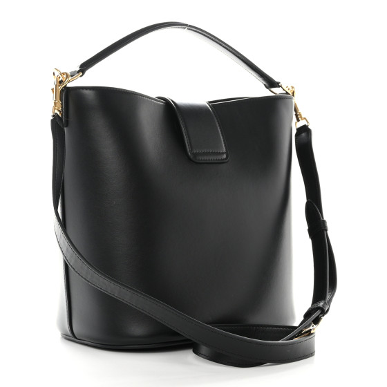 CELINE Smooth Calfskin Triomphe Medium Louise Bag Black
