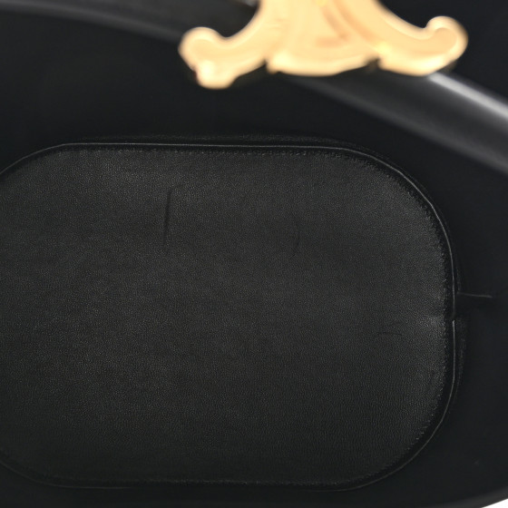 CELINE Smooth Calfskin Triomphe Medium Louise Bag Black