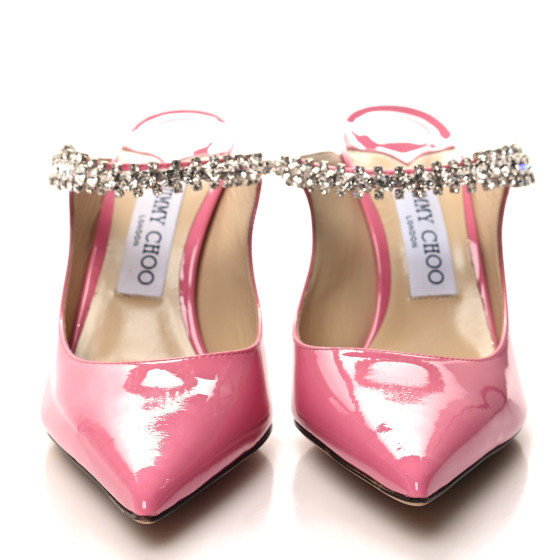 パンプス Jimmy Choo Bing' Pink Pumps JIMMY CHOO Patent Crystal Bing 100 Pumps 37.5 Candy Pink