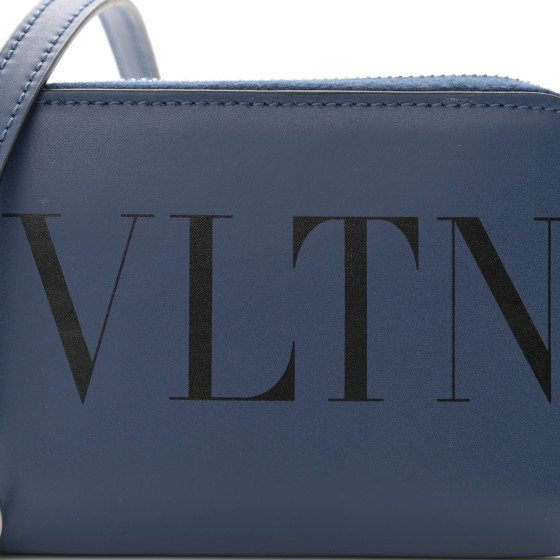 小物 VALENTINO VLTN Neck Wallet Blue Valentino Blue Valentino Garavani VLTN Neck Wallet Valentino