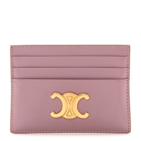 【CELINE 】 Triomphe in shiny calfskin card holder CELINE ZIPPED CARD HOLDER CUIR TRIOMPHE IN SHINY CALFSKIN