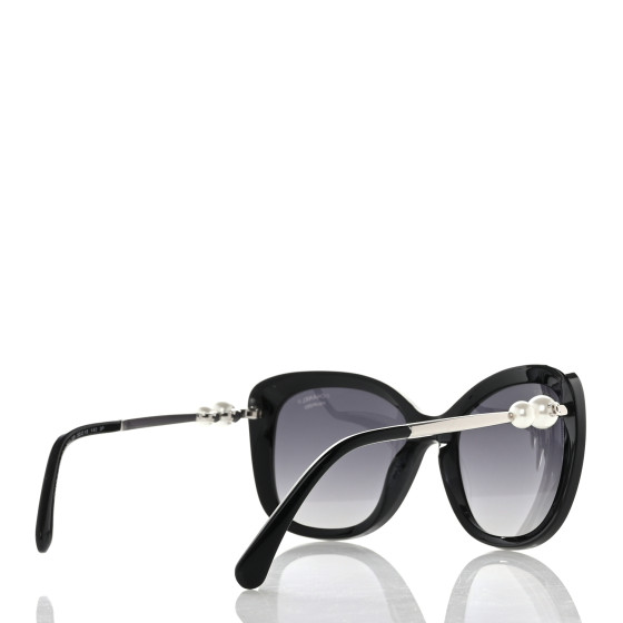 CHANEL Acetate Polarized Butterfly Winter Pearl Sunglasses