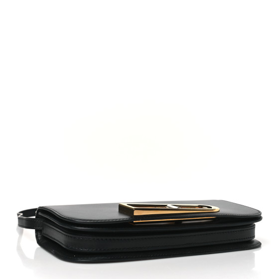 DELVAUX Olen Calfskin Lingot Clutch Bag Black 1521584