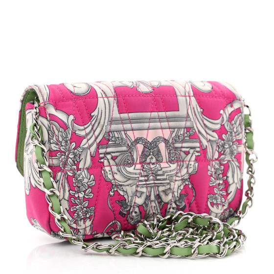 Versace★素敵！Fabric Barocco Jacquard Pink Pouch Versace Fabric Barocco Jacquard Light Pink Beauty Pouch