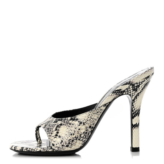 GIVENCHY Snakeskin Embossed Thong-Strap Sandals Mules 37
